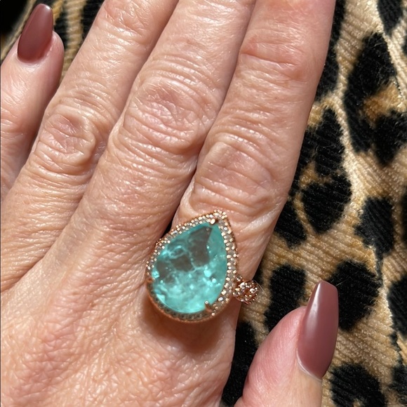 Bomb Party 2025 Color Changing Mental Health - Teardrop Aquamarine / Rose Gold - Picture 1 of 6